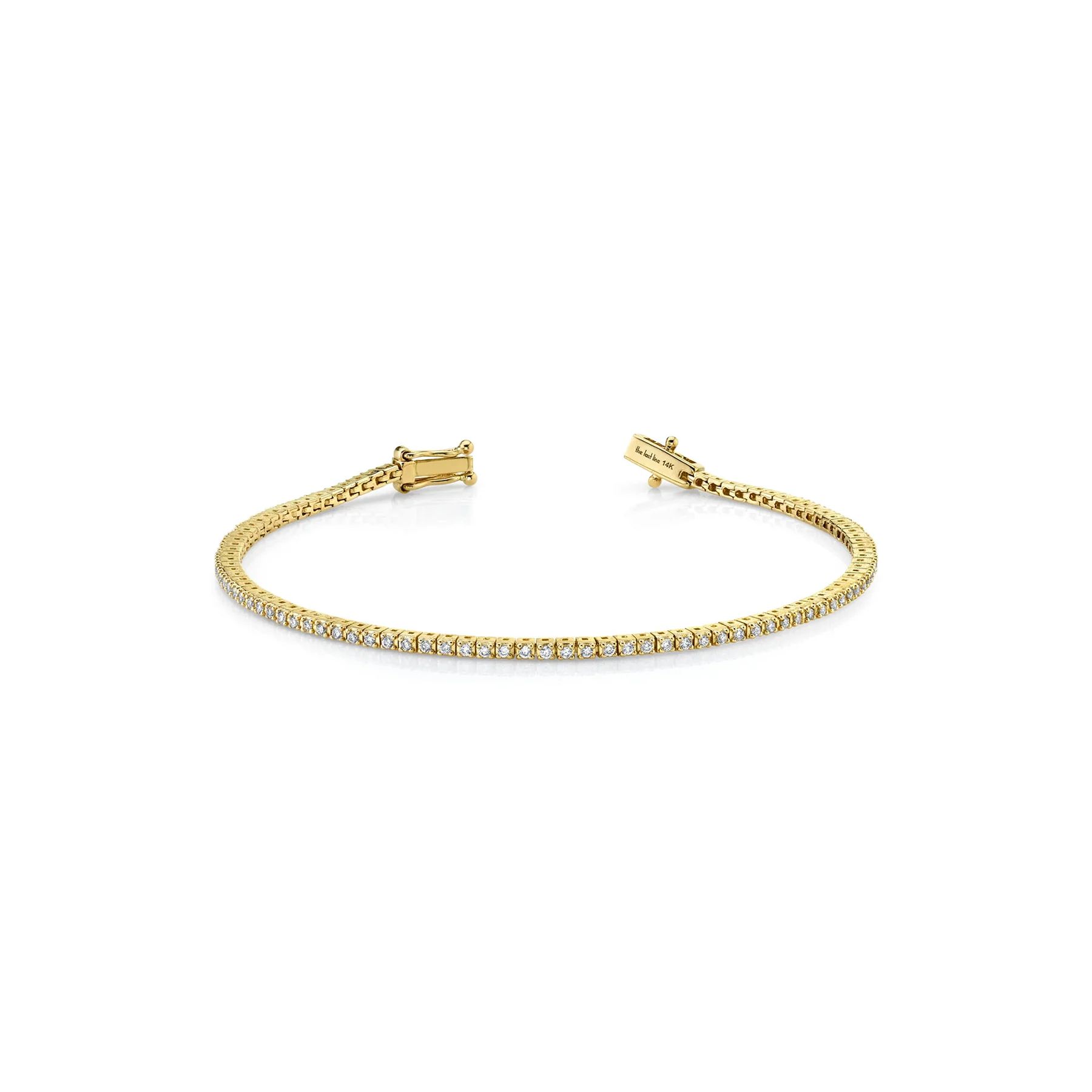 Petite Tennis Bracelet - White Diamond / 14k Yellow Gold | The Last Line (US)