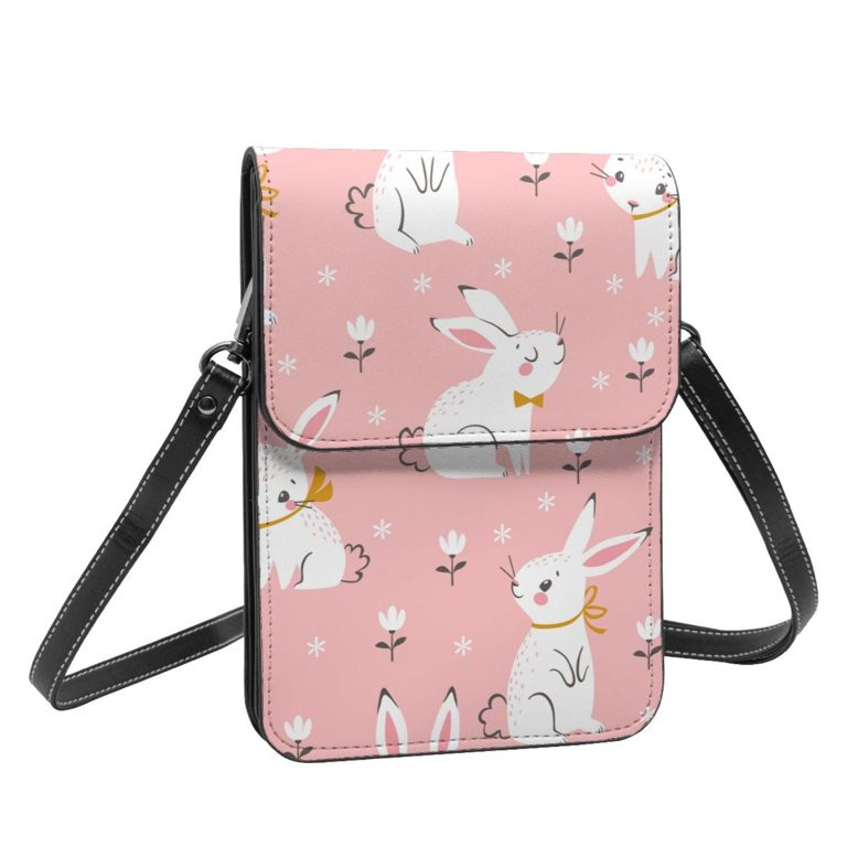 Leather Portable Phone Bag Wrist Coin Purse Women'S Crossbody Bag Mini Crossbody Bag Bunny Happy ... | Walmart (US)