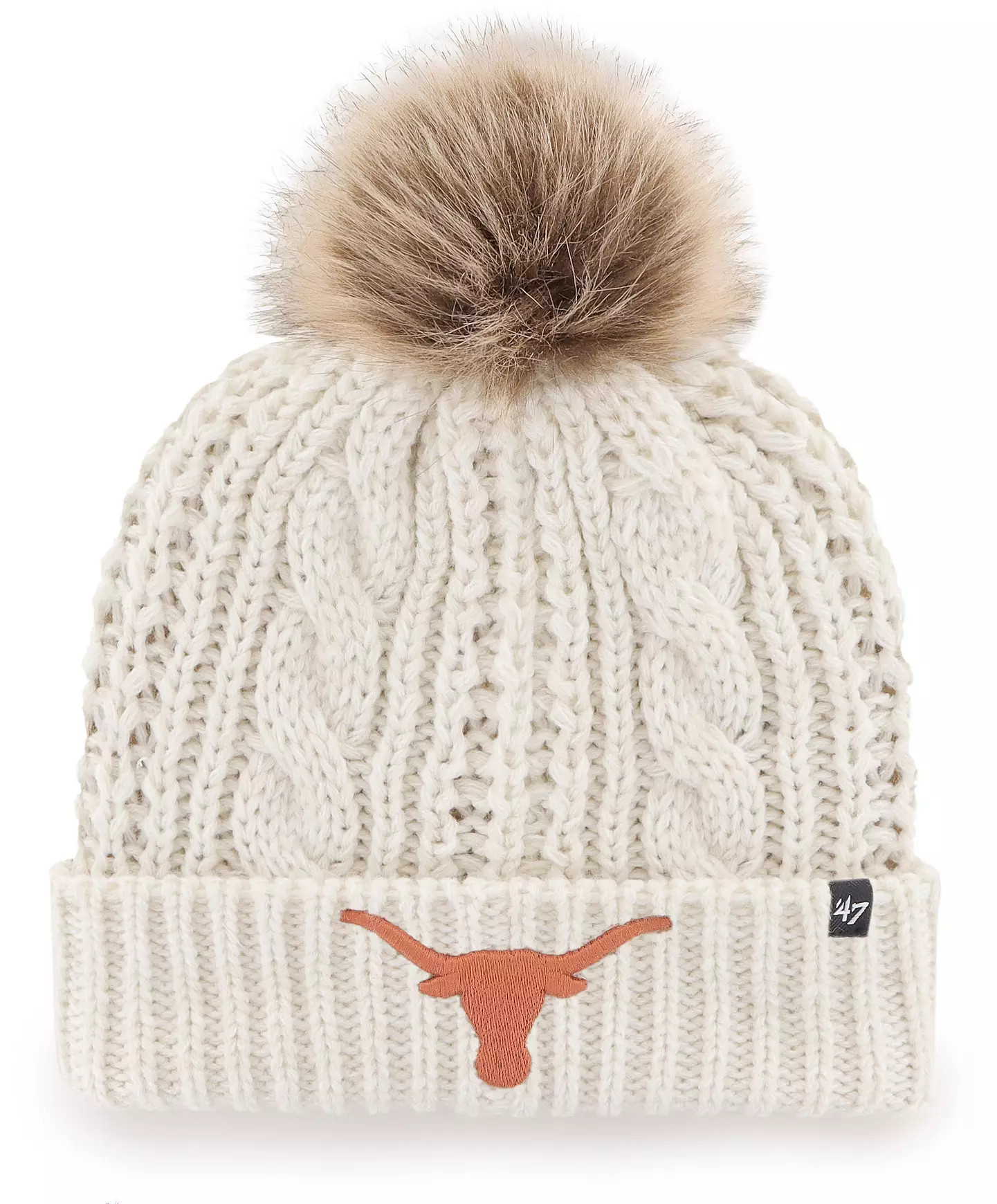 ‘47 Women's Texas Longhorns White Meeko Knit Beanie | DICK'S Sporting Goods