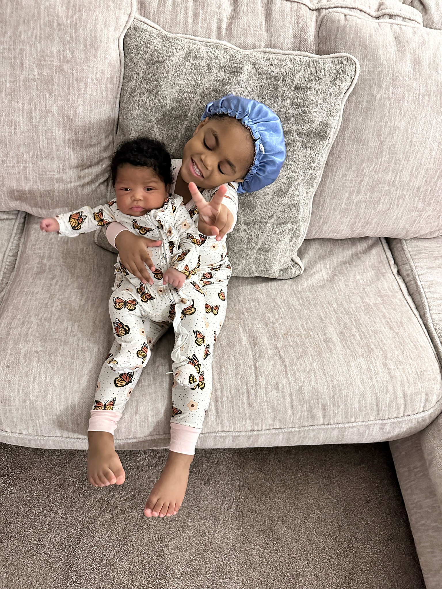 Matching PJs for big and little sister 🤍

#LTKkids #LTKbaby