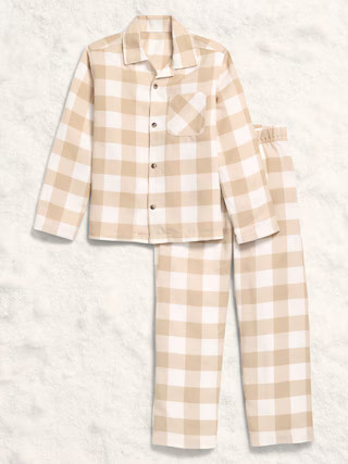 Printed Gender-Neutral Button-Front Pajama Set for Kids | Old Navy (US)