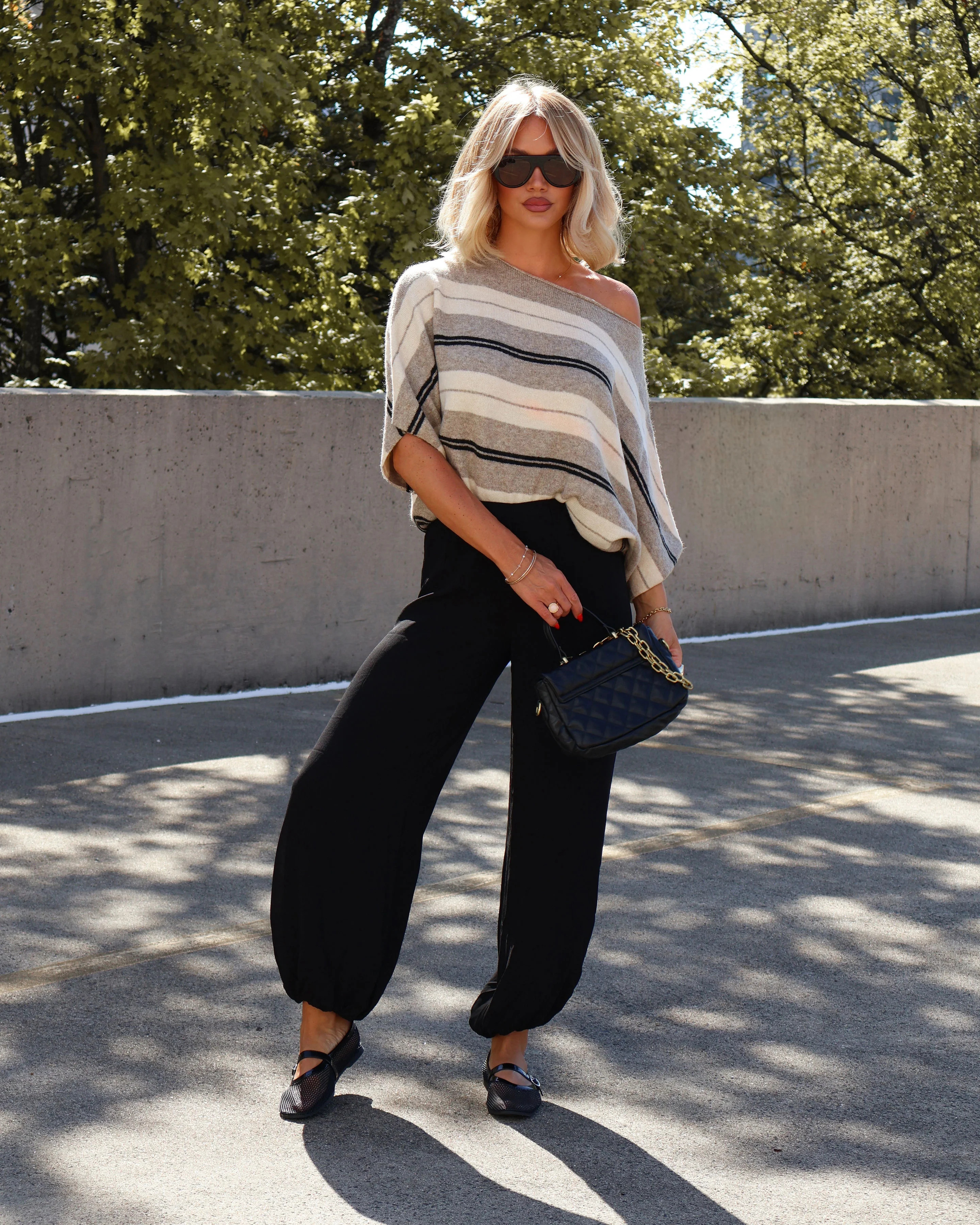 Late Afternoon Crepe Balloon Pants Black / XL | VICI