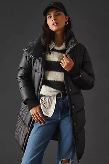 NVLT Faux Leather Puffer Coat | Anthropologie (US)