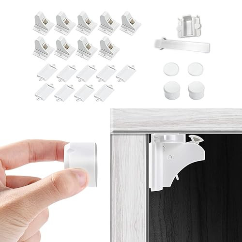 Vmaisi Baby Proofing Magnetic Cabinet Locks (9 Locks and 2 Keys) | Amazon (US)
