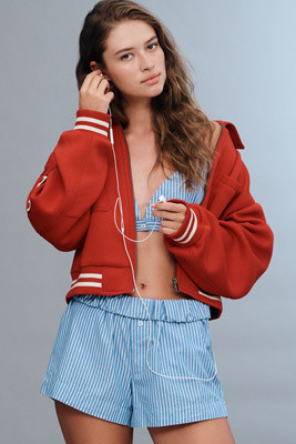 Maeve Knit Varsity Jacket | Anthropologie (US)