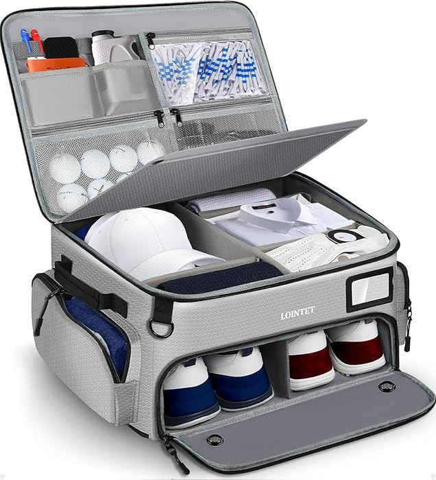 Golf Trunk Organizer, Waterproof Car Golf Locker with Separate Ventilated Compartment for 2 Pair ... | Amazon (US)