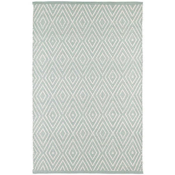 Diamond Light Blue/Ivory Indoor/Outdoor Rug | Annie Selke
