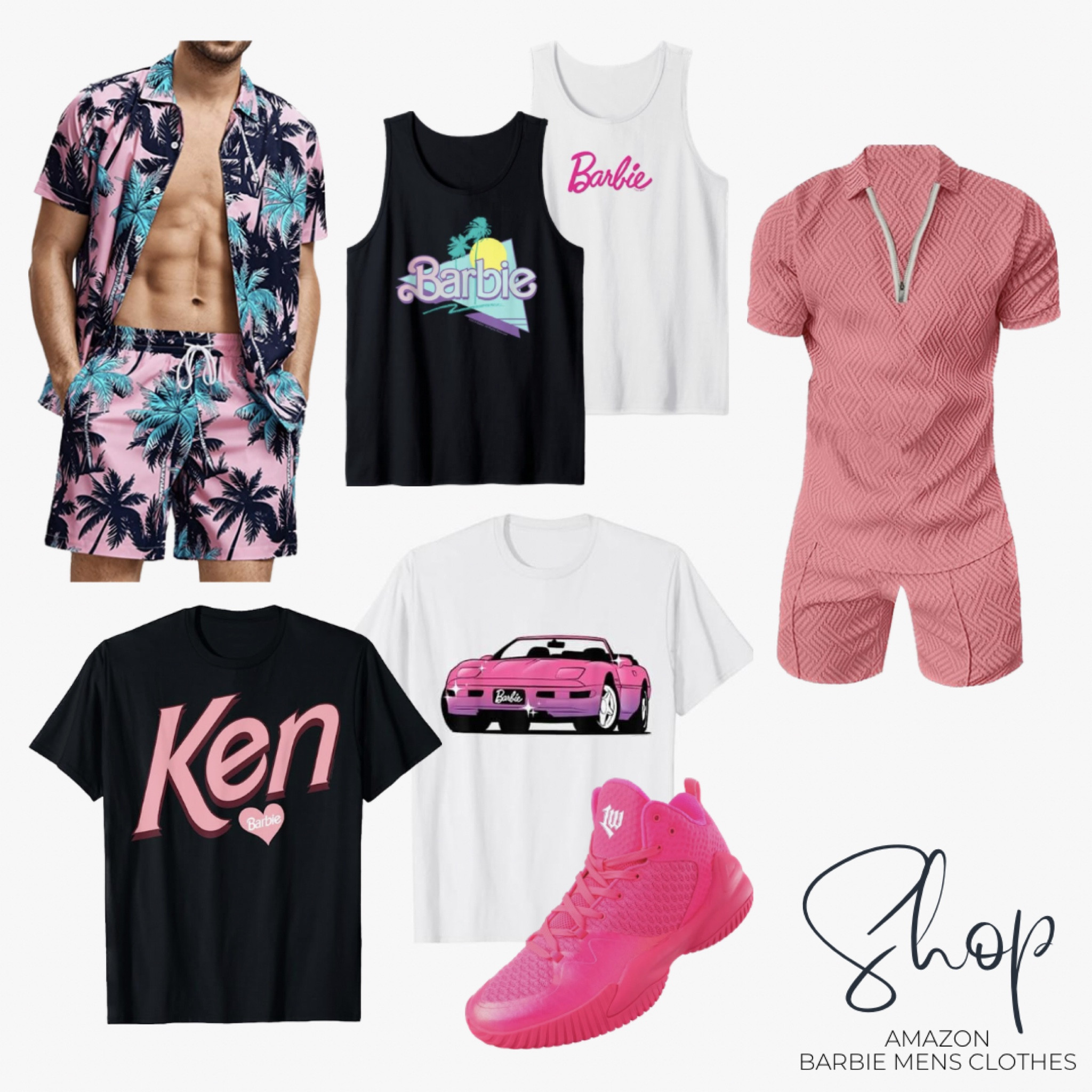Get your man ready to be your dream Ken for the Barbie movie release! I mean come on, the pink barbie car shirt?! I want one for me AND hubby!

#LTKmens #LTKstyletip #LTKFind