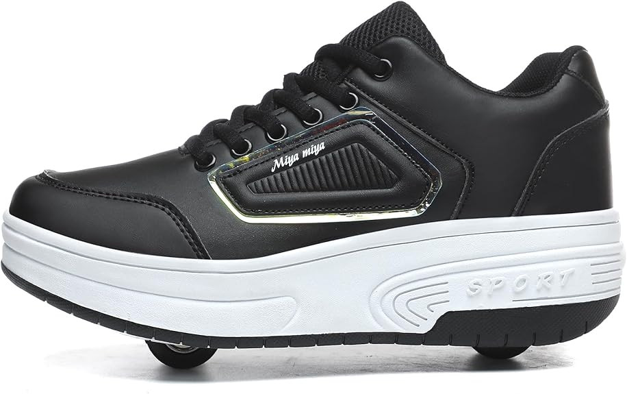 Ehauuo Zapatos deportivos con ruedas extraíbles para niños y niñas, resistentes a las manchas,... | Amazon (US)