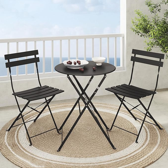 Grand Patio Premium Frame Patio Bistro Set, Folding Outdoor Patio Furniture Sets, 3 Piece Patio S... | Amazon (US)