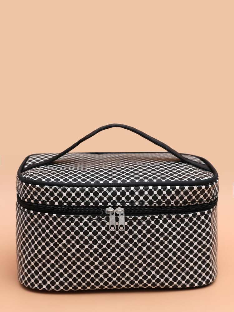 Geometric Pattern Square Makeup Bag | SHEIN