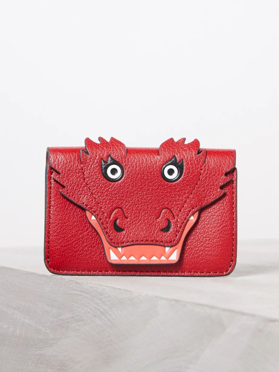 Dragon-flap leather cardholder | Anya Hindmarch | Matches (US)