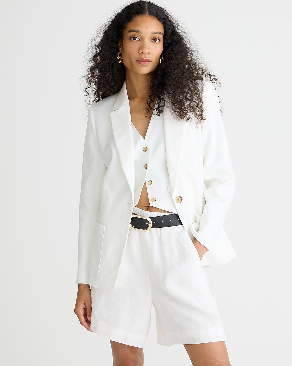Helena blazer in stretch linen blend | J. Crew US