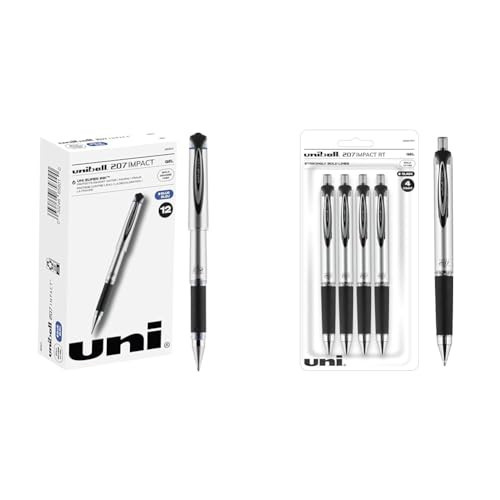 Uni-Ball Uniball Signo 207 Impact Gel Pen, 16 Blue Pens, 1.0mm Bold Point, Auto-Retractable Tip, Smooth Grip, Water-Resistant Ink | Amazon (US)