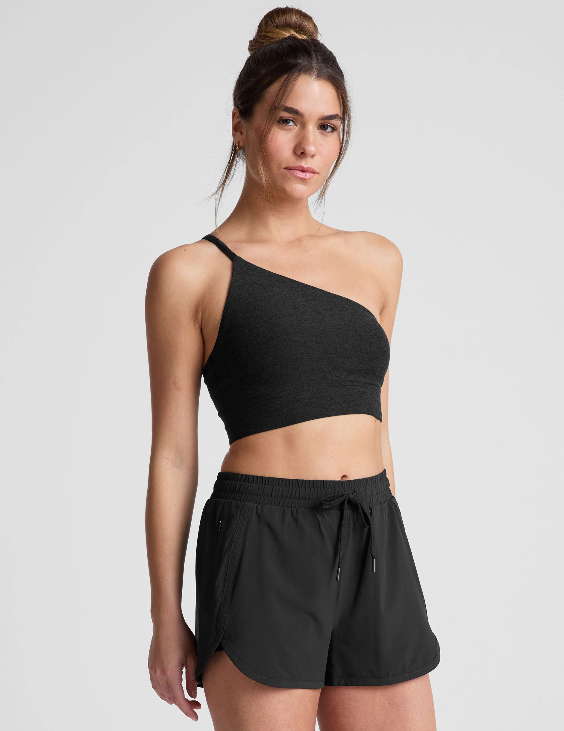 Spacedye One Shoulder Long Line Bra | Beyond Yoga | Beyond Yoga