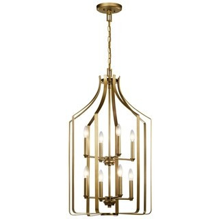 Kichler Lighting Morrigan 8-Light Foyer Chandelier Natural Brass | Bed Bath & Beyond