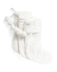 3pk Koda Solid Faux Fur Stockings With Poms | Marshalls
