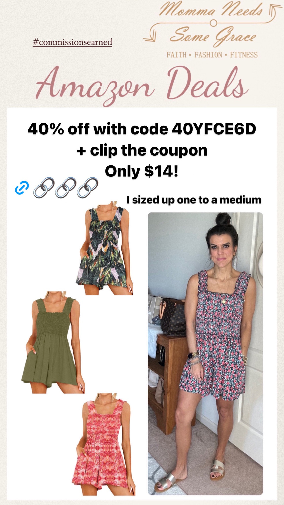 Amazon romper on promo! I sized up one size to a medium 

#LTKsalealert #LTKfindsunder100 #LTKstyletip