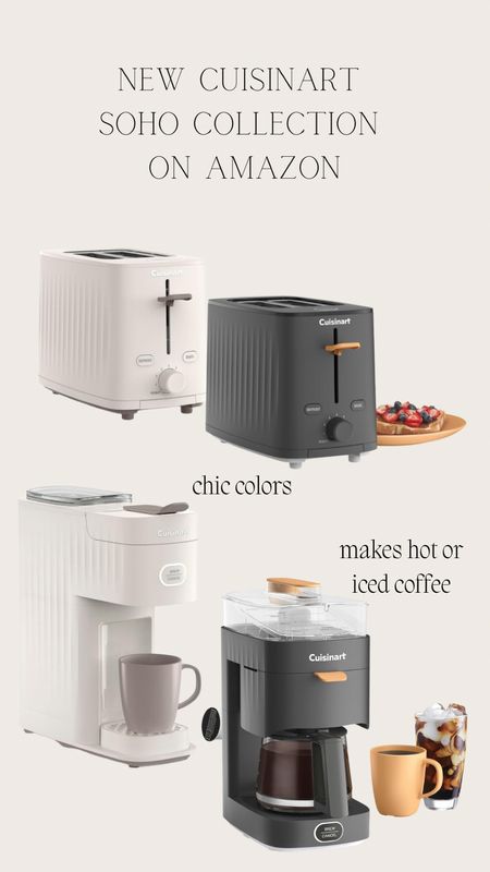 Chic new kitchen appliances from Cusinart SoHo Collection! 

White coffee maker
Black coffee maker 
Cute toaster 

#LTKHome #LTKFindsUnder100