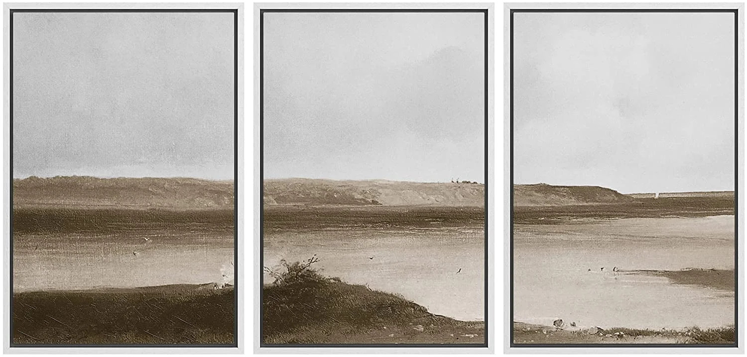 IDEA4WALL Framed Canvas Print Wall Art Set Pastel Watercolor Minimal Desert Landscape Nature Art ... | Walmart (US)