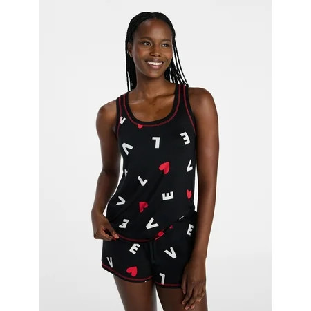 Joyspun Women's Cozy Lounge Collection Hacci Knit Sleep Tank Top, Sizes XS-3X | Walmart (US)