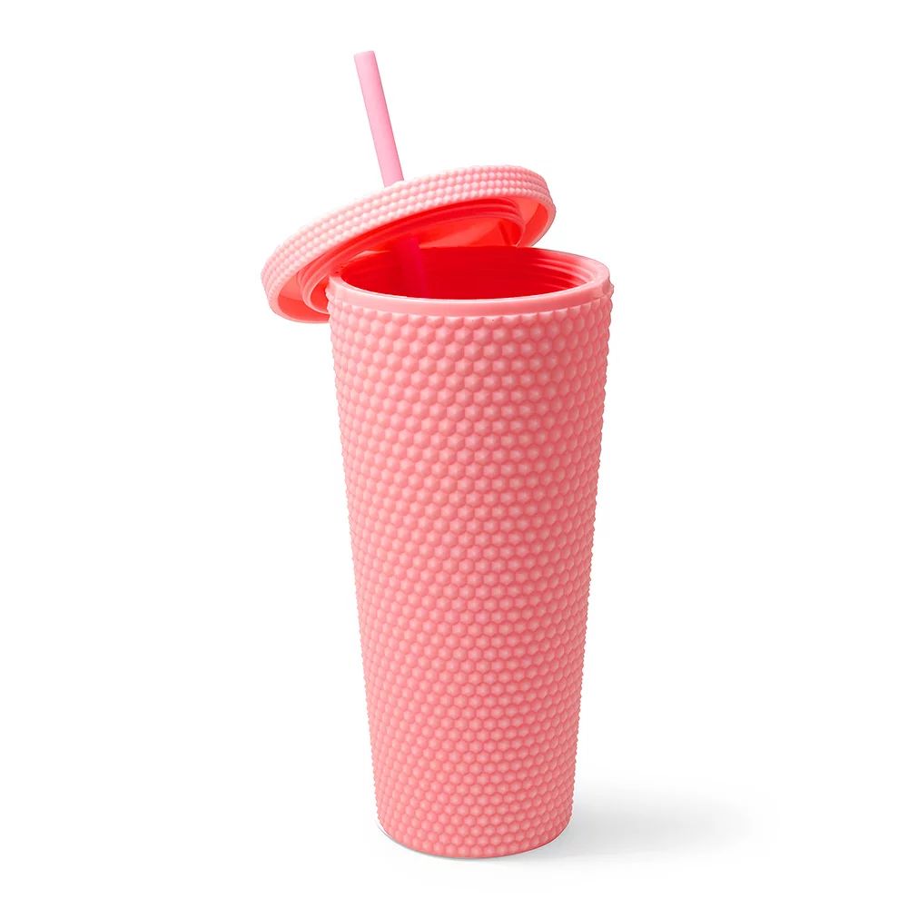 West & Fifth 24oz Matte Blush Studded Reusable Water Bottle Tumbler - Walmart.com | Walmart (US)