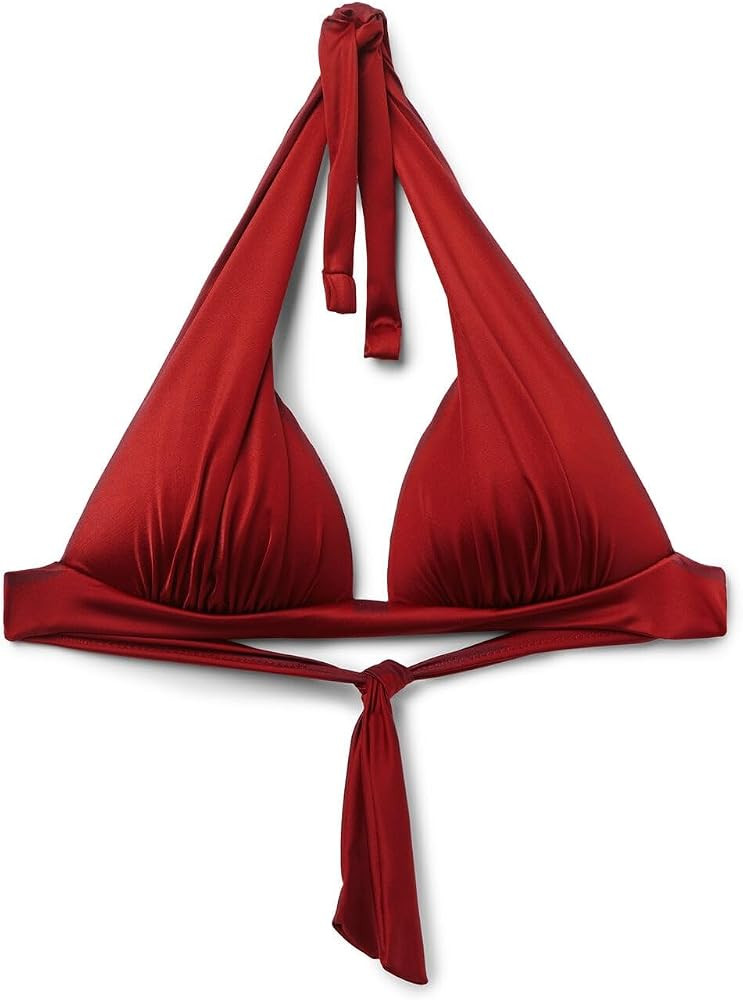 CALZEDONIA Shiny Satin Graduated Padding Triangle Swimsuit Top | Amazon (US)