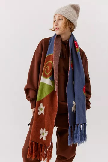 Dash Scene Knit Scarf | Urban Outfitters (US and RoW)