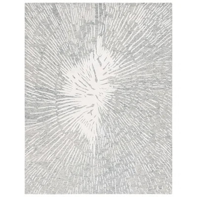 Soho Hand Tufted Wool/Viscose/Cotton Abstract Rug in Ivory/Gray | Wayfair North America