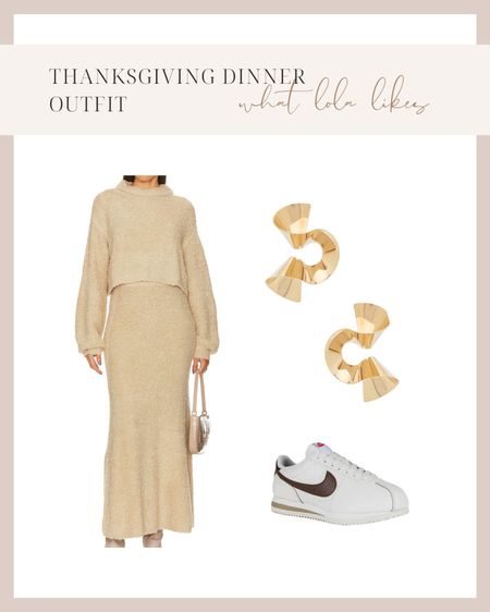 What to wear to Thanksgiving dinner! Keep it comfy and casual in a knit set and sneakers!

#LTKSeasonal #LTKHoliday #LTKstyletip