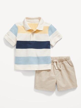 Striped Polo Shirt and Shorts Set for Baby | Old Navy (US)