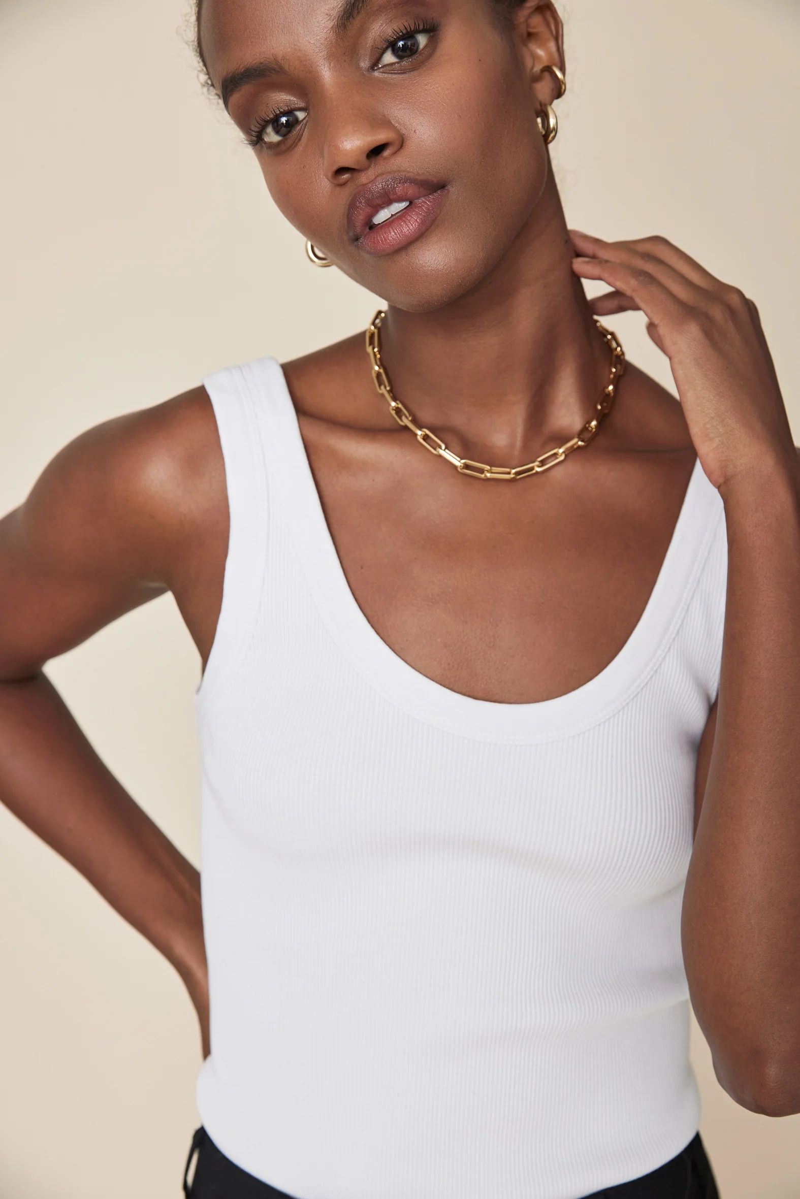The Scoop It Up Tank in White | Sold Out NYC
