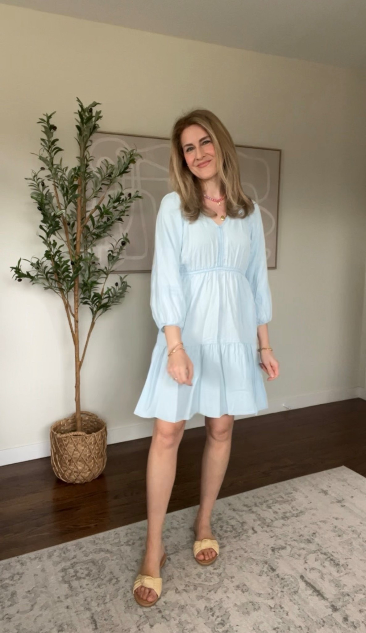 Chambray mini dress at Walmart, I’m 5’8” wearing size small, looks like
JCrew, Gap, Old Navy. #walmartfashion 