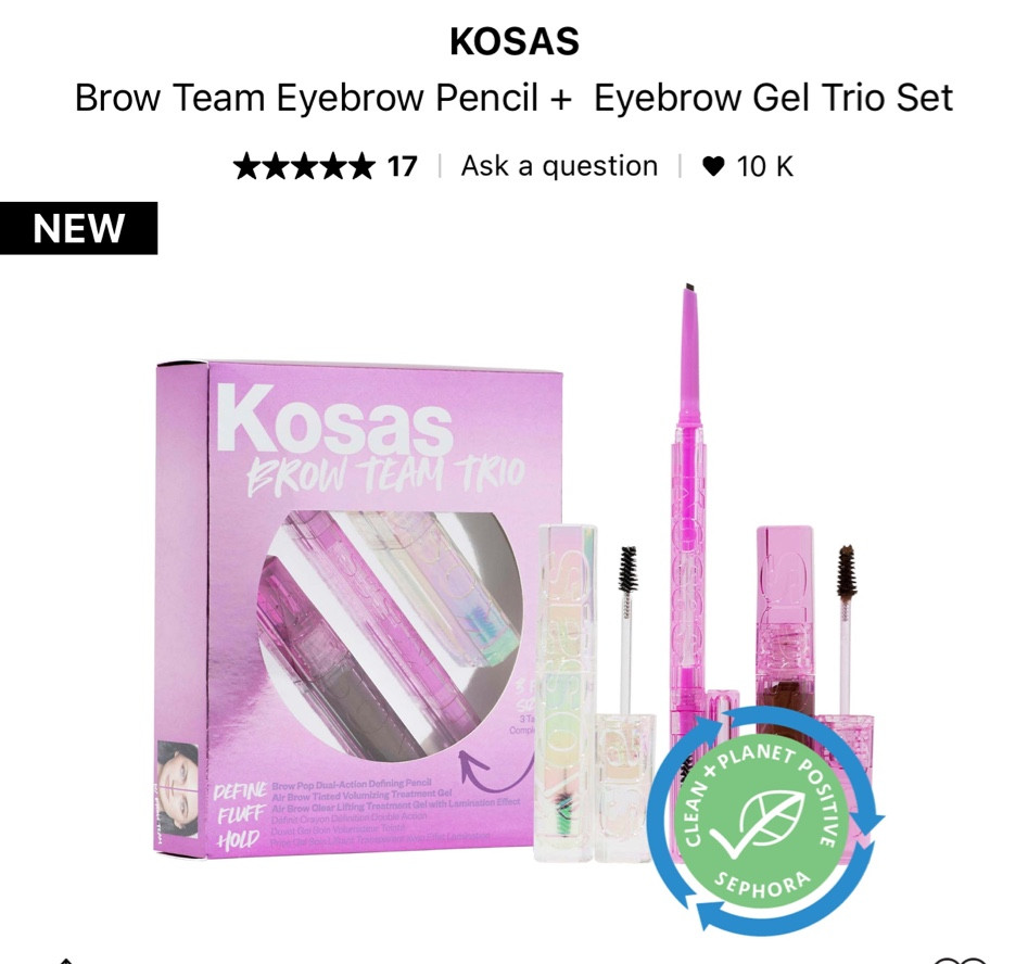 this Kosa’s kit that is coming to Sephora is an absolute steal. Clear gel, tinted gel and pencil. Love this brand.

Clean beauty. Eyebrows. Sephora. New beauty. Makeup. 

#LTKbeauty #LTKunder50 #LTKGiftGuide