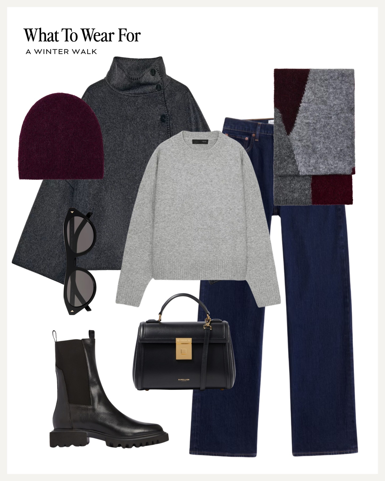 Winter outfits ❄️ 

Grey wool jacket / black boots / burgundy beanie / casual outfits 

#LTKwinter #LTKuk