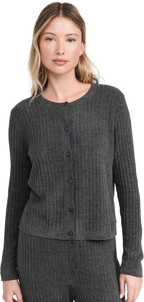 Barefoot Dreams Women's CozyChic Ultra Light Ribbed Button Cardigan | Amazon (US)