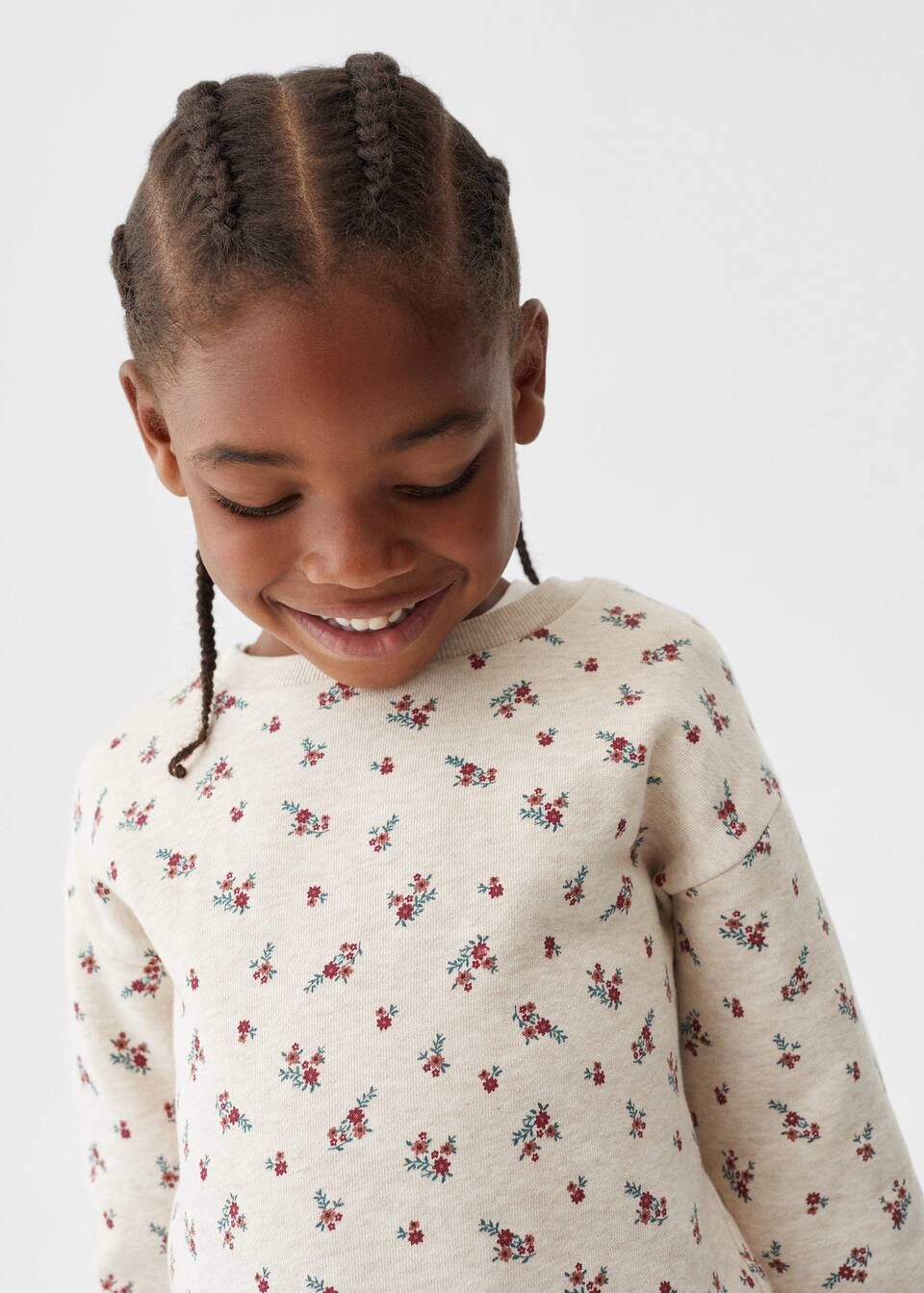 Floral print sweatshirt -  Girls | Mango Kids USA | MANGO (US)