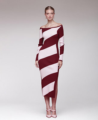Women's Off-The-Shoulder Midi Sweater Dress | Macy's