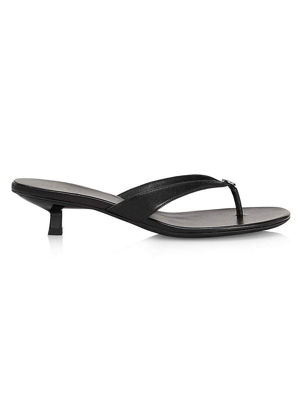 Women's Classic Logo 35MM Leather Kitten-Heel Sandals - Black - Size 9.5 | Saks Fifth Avenue