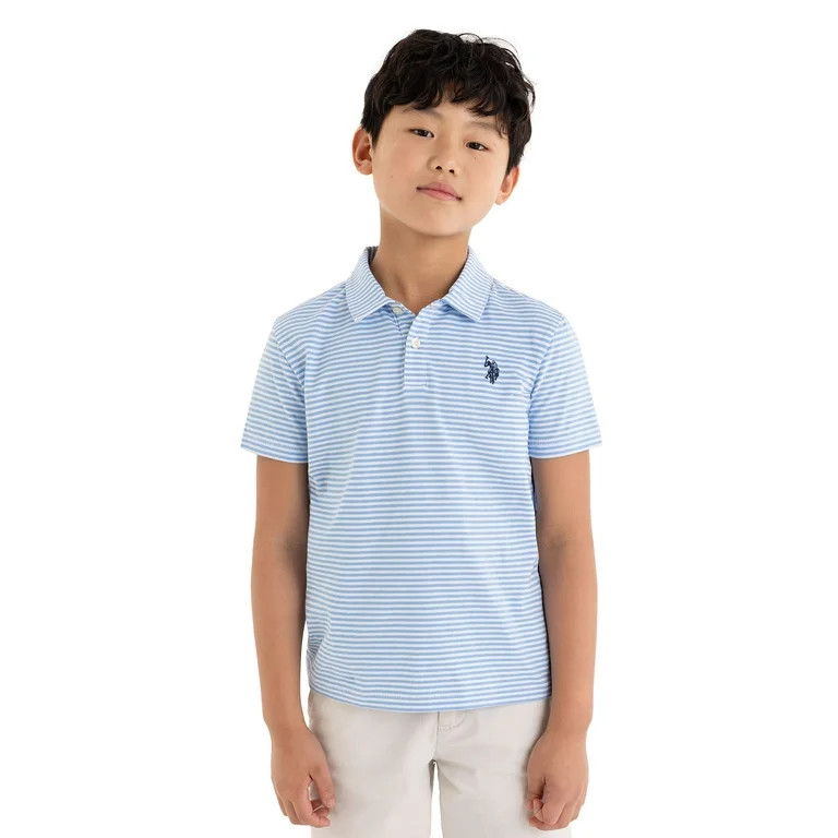 U.S. Polo Assn. Boys Stripe Jersey Polo Shirt, Sizes 4-18 - Walmart.com | Walmart (US)