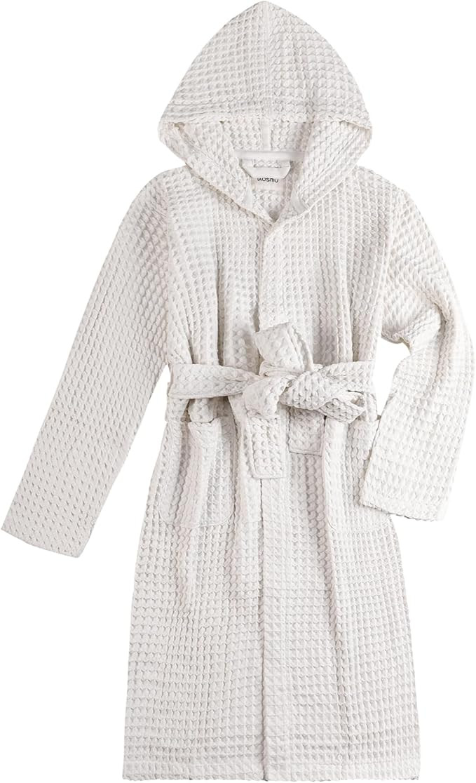 Luxury Organic Japanese Cotton Hotel & Spa Waffle Bathrobe for Men and Women (Hooded/Kimono) | Amazon (US)