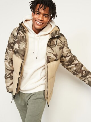 Go-H20 Water-Resistant Hooded Puffer Jacket for Men | Old Navy (US)