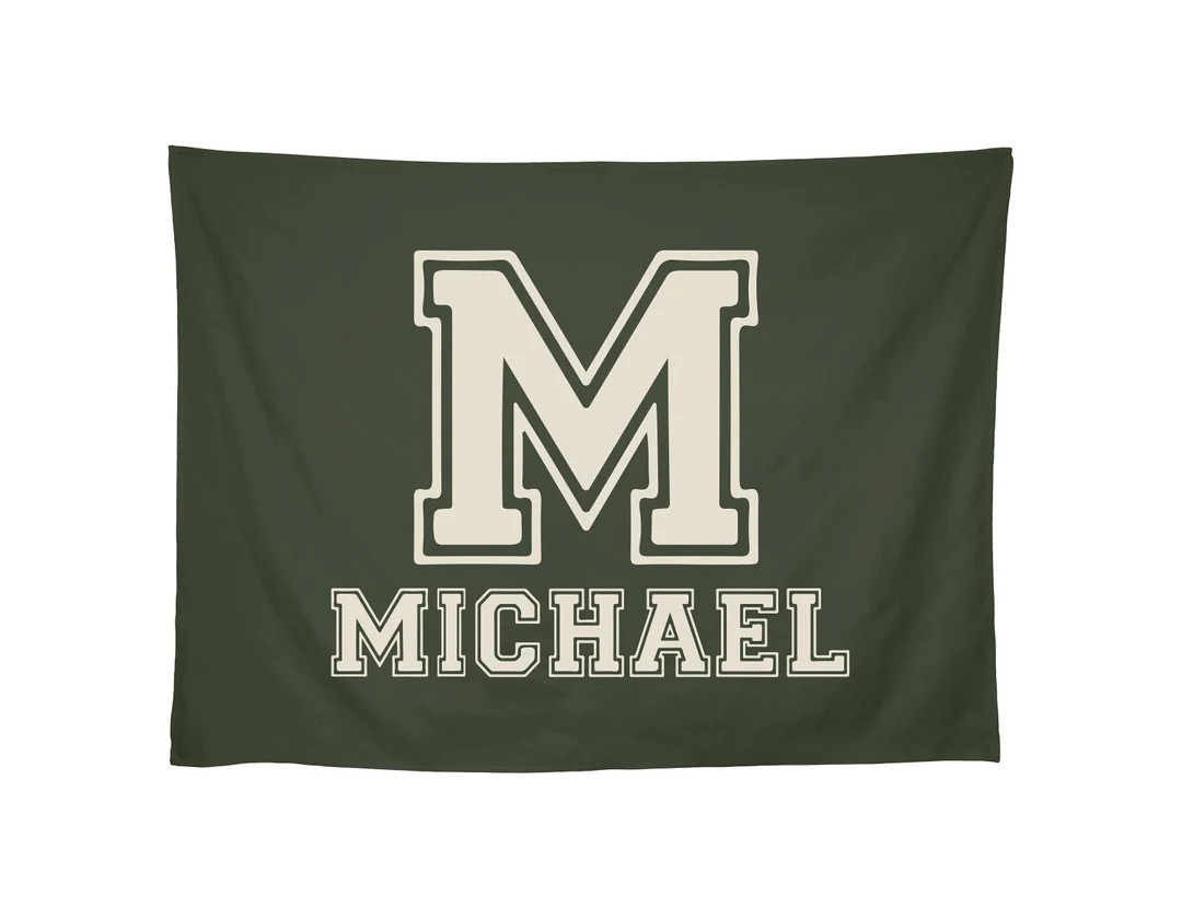 Sport Name Banner Flag, Custom Kids Wall Banner, Vintage Sports Decor, Personalized Kids, Custom ... | Etsy (US)