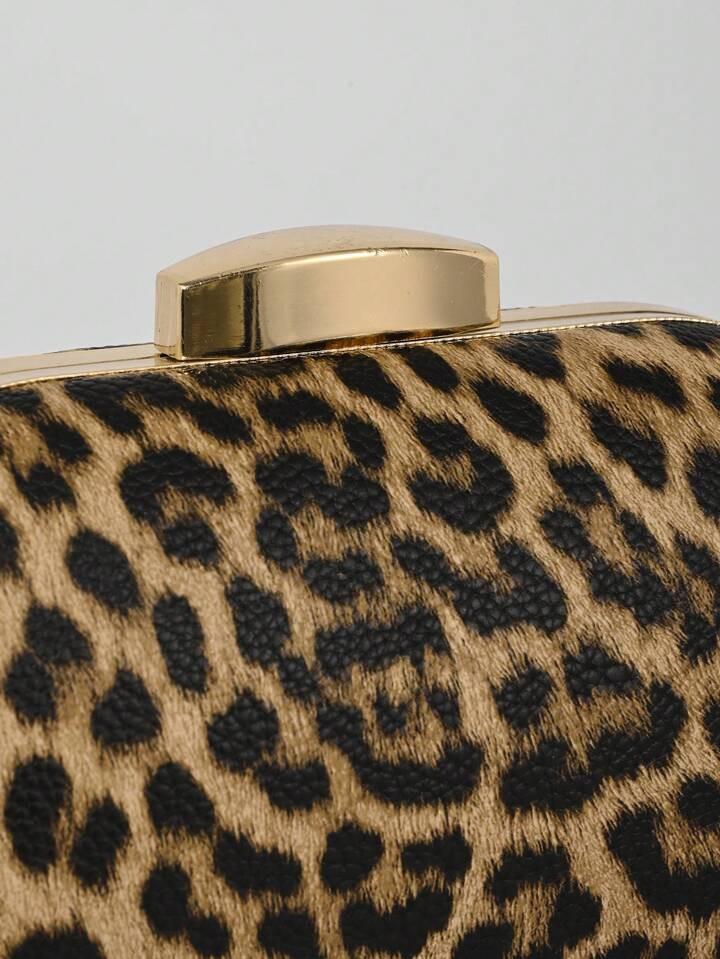 Fashionable PU Leopard Print Evening Clutch Bag Handbag, Suitable For Wedding Party And Ball, Sho... | SHEIN