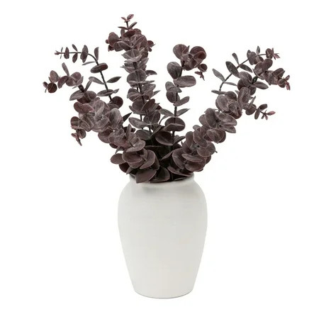 Better Homes & Gardens Artificial Purple Eucalyptus in White Vase | Walmart (US)