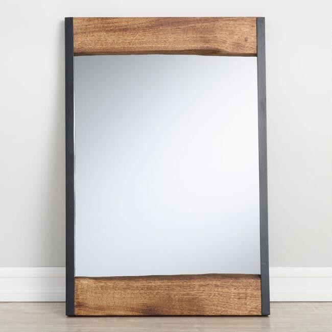 Walnut Brown Live Edge Wall Mirror | World Market