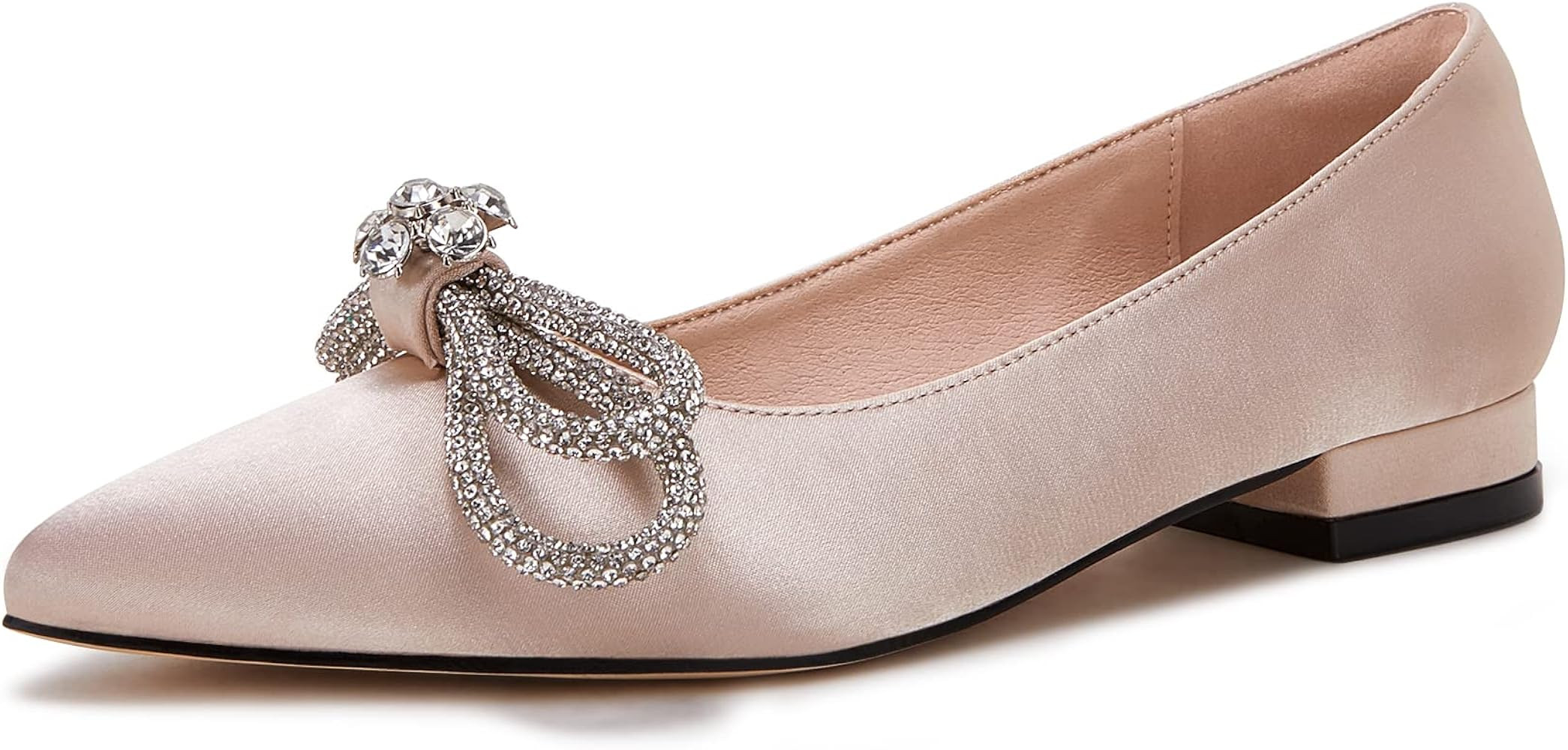 VETASTE Women's Ballet Flats Double Bow Pointed Toe Casual Comfortable Slip on Flat Ballerina Sho... | Amazon (US)