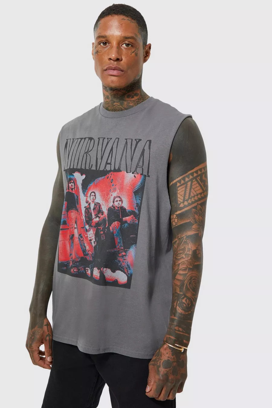 Oversized Nirvana License Tank | boohoo (US & Canada)