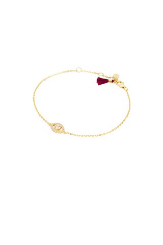SHASHI Evil Eye Pave Bracelet in Gold from Revolve.com | Revolve Clothing (Global)