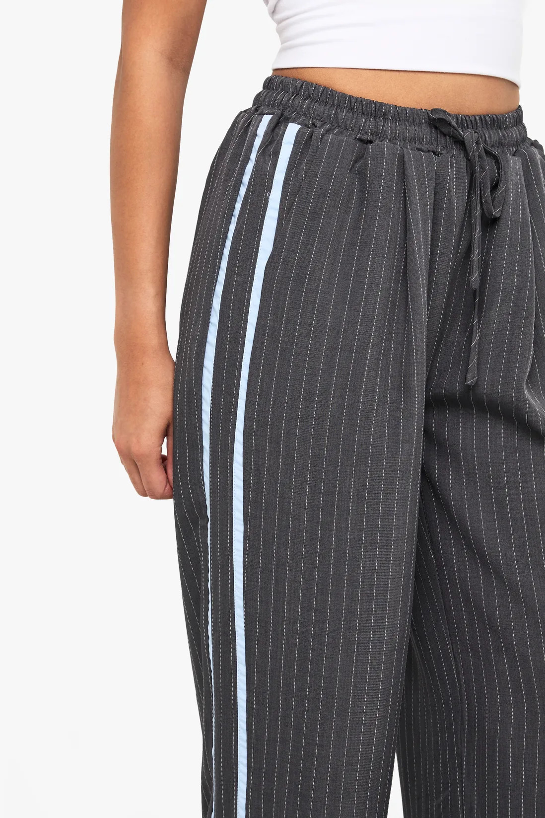 Trousers | Waistband Side Stripe Wide Leg Trousers | boohoo | boohoo (US & Canada)